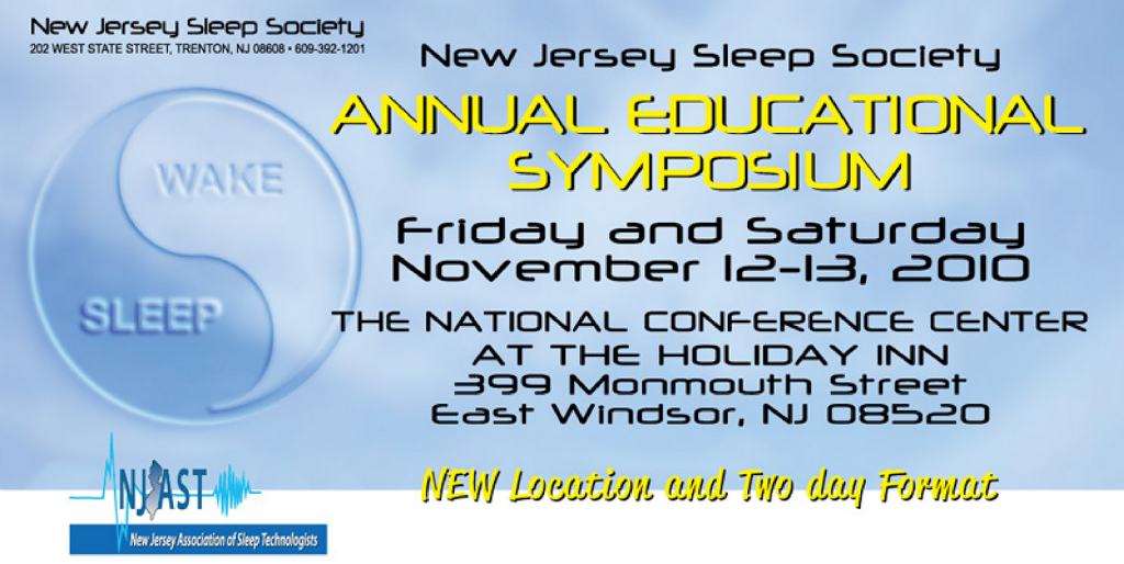 New Jersey Sleep Society, Inc – Annual Educational Symposium – Nov. 12 & 13, 2010